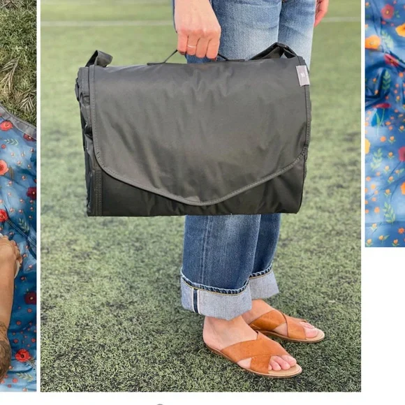 Little unicorn midnight poppy outdoor blanket 5x10ft - Picture 2 of 12